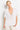 vee white linen tee