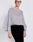 aerin stretch silk satin blouse.