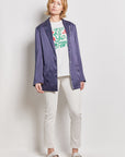 byfreer bryan pinstripe silk blazer suit jacket.