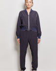 luca floral cupro jacquard bomber jacket.