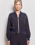 luca floral cupro jacquard bomber jacket.