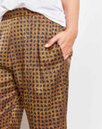 byfreer's silk printed day pyjama set - the friday silk pant.
