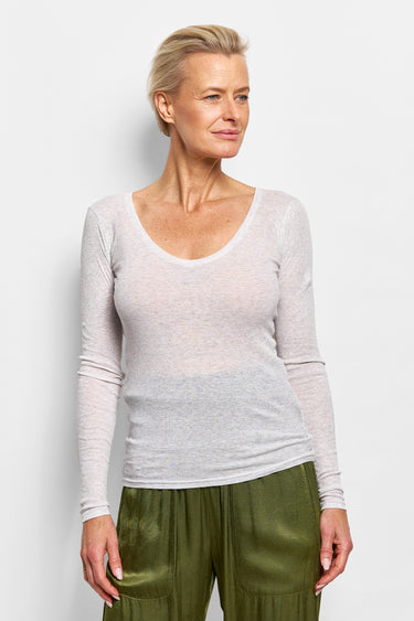 American Vintage massachusetts v-neck long sleeve