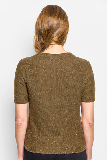 GS sparkle wool short sleeve top