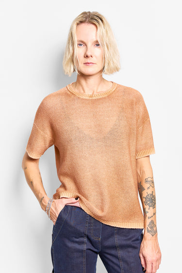 GS reversible cashmere short sleeve top