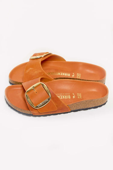 BIRKENSTOCK madrid big buckle burnt orange oiled leather narrow