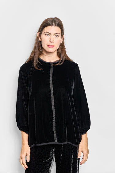 cara silk velvet top
