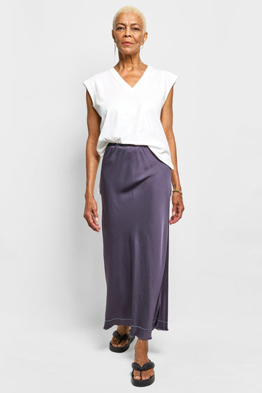 charm viscose satin bias skirt