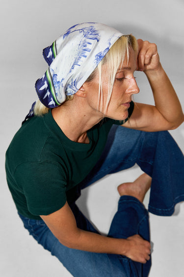 cockatoo silk scarf