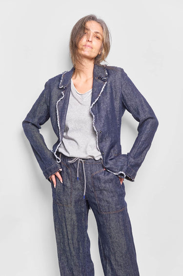dandy denim linen jacket