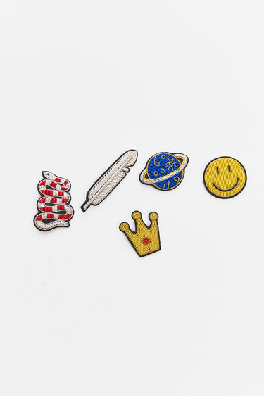 embroidered brooch