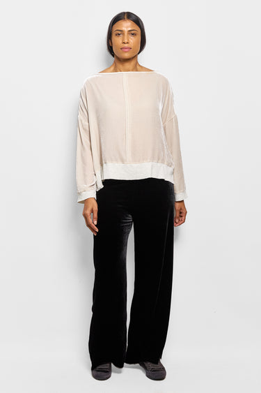 evie stretch velvet pant