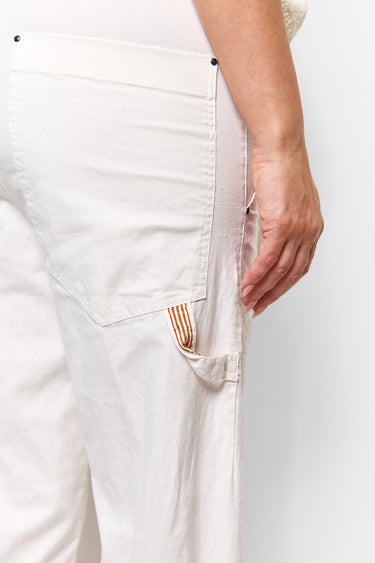 jax white cotton linen pant