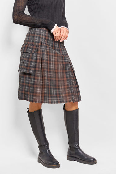 kilt skirt plaid wool gauze