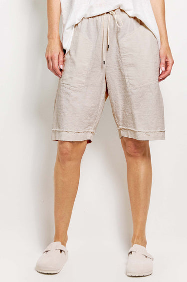 kooler textured cotton linen short