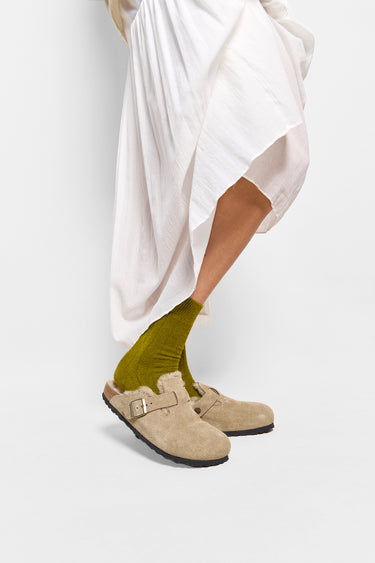 Maria La Rosa fuzzy ribbed socks