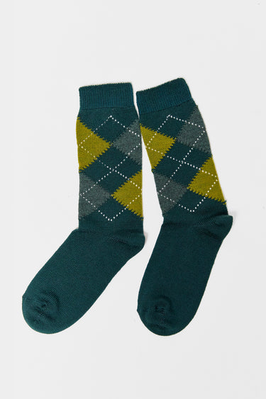 Maria La Rosa hong merino wool plaid socks