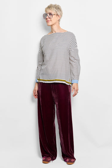 marthe stripe silk top