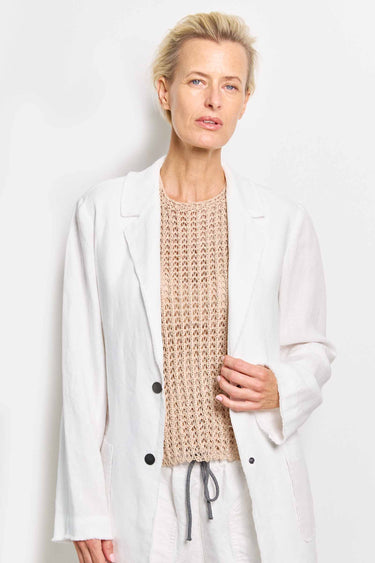 monty white linen jacket