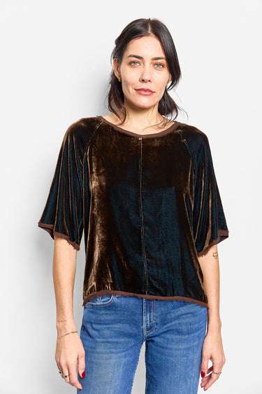 palmer shot weave velvet tee