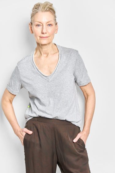 ryder v-neck cotton linen tee