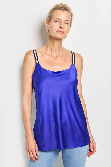 stretch silk satin tank