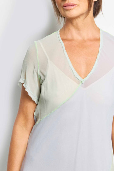 tea seafoam silk dress