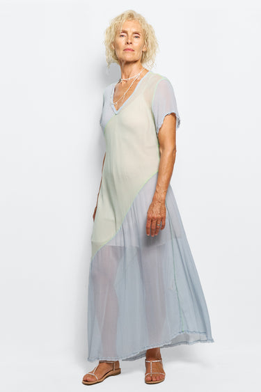 tea seafoam silk dress