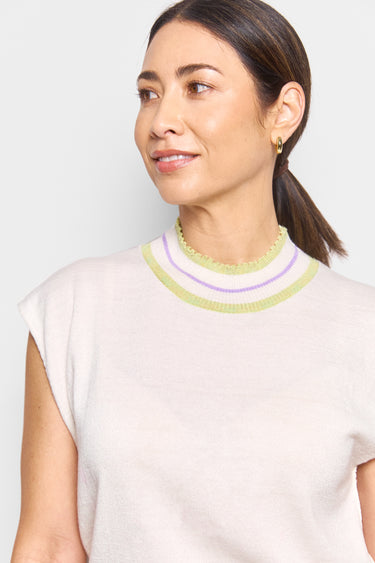 tommy short sleeve cashmere top
