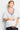 vee white linen tee
