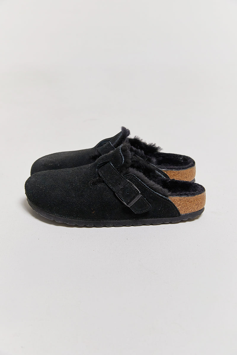 Birkenstock sales shearling black