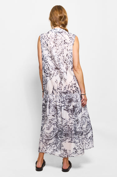 beebadoobee smudged leopard cotton dress