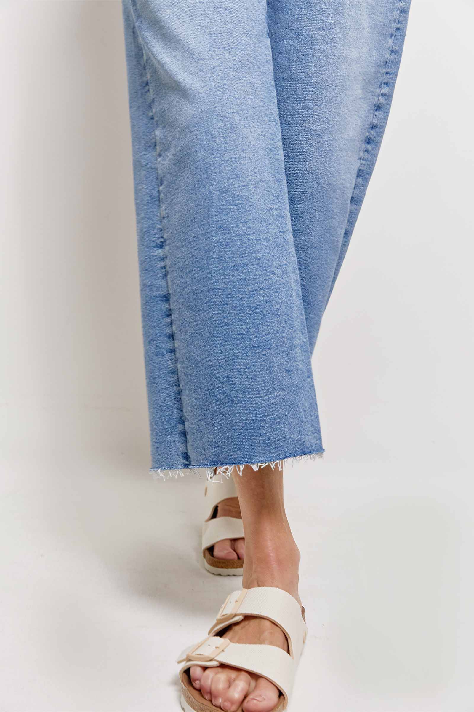 ag saige wide leg crop fray jeans.