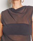 angel over-dyed georgette top.
