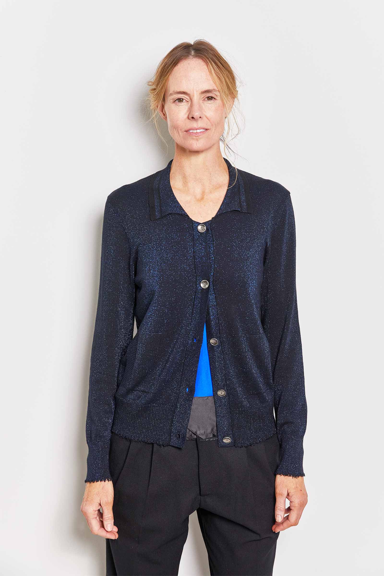 Blue glitter outlet cardigan