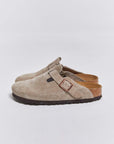 byfreer birkenstock boston taupe suede.