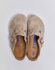 byfreer birkenstock boston taupe suede.