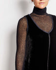 byfreer silk velvet noir dress.