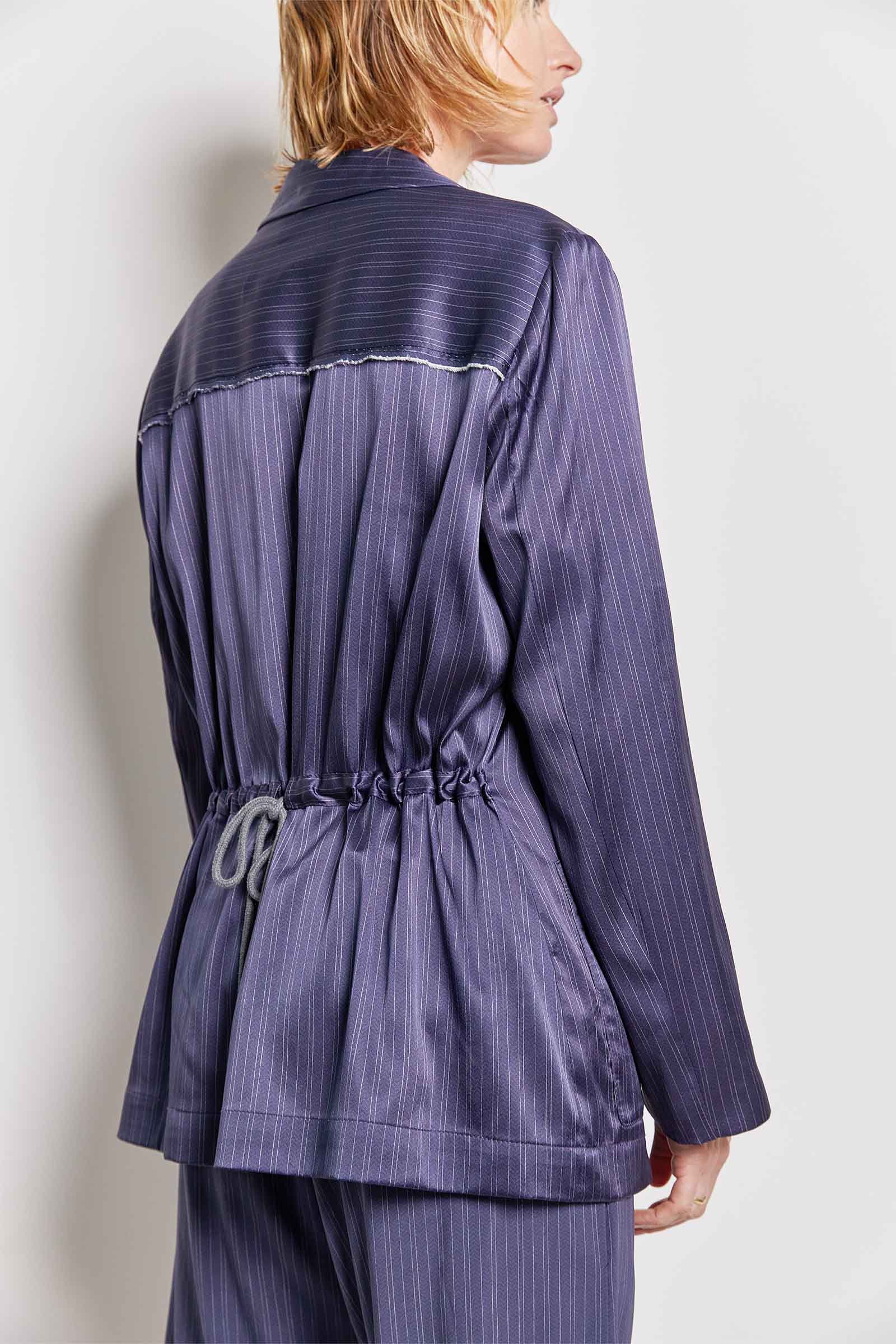 byfreer bryan pinstripe silk blazer suit jacket.