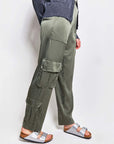 byfreer buzz cargo style silk pant.