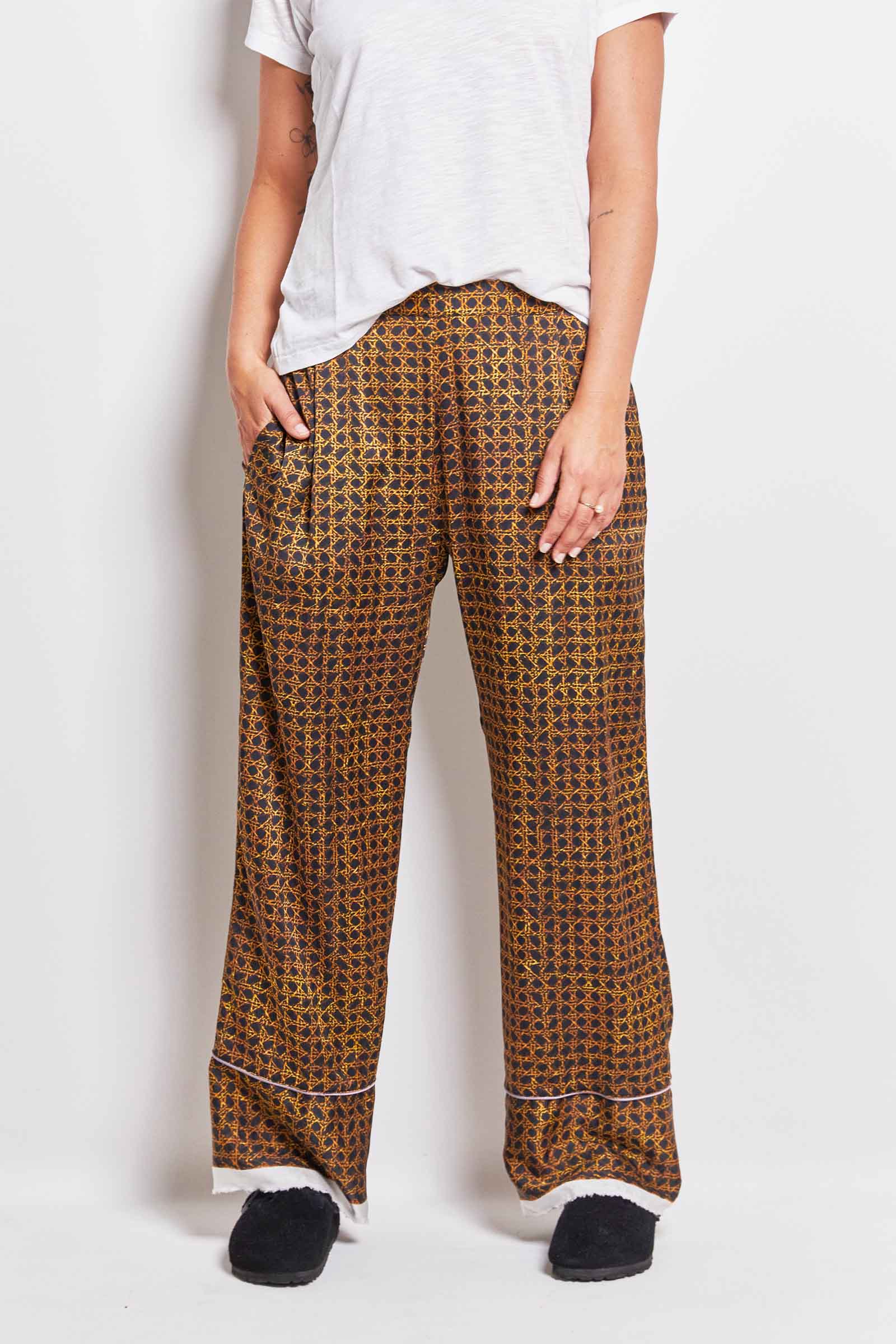 byfreer&#39;s silk printed day pyjama set - the friday silk pant.