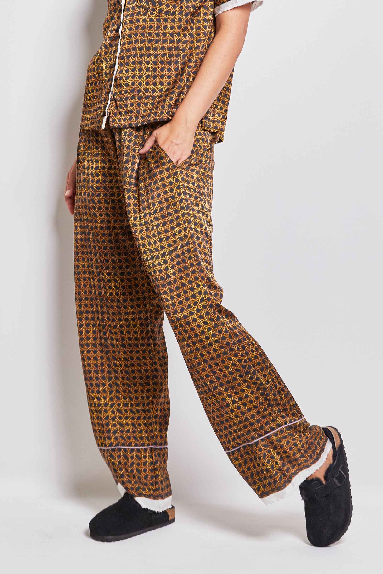 byfreer&#39;s silk printed day pyjama set - the friday silk pant.