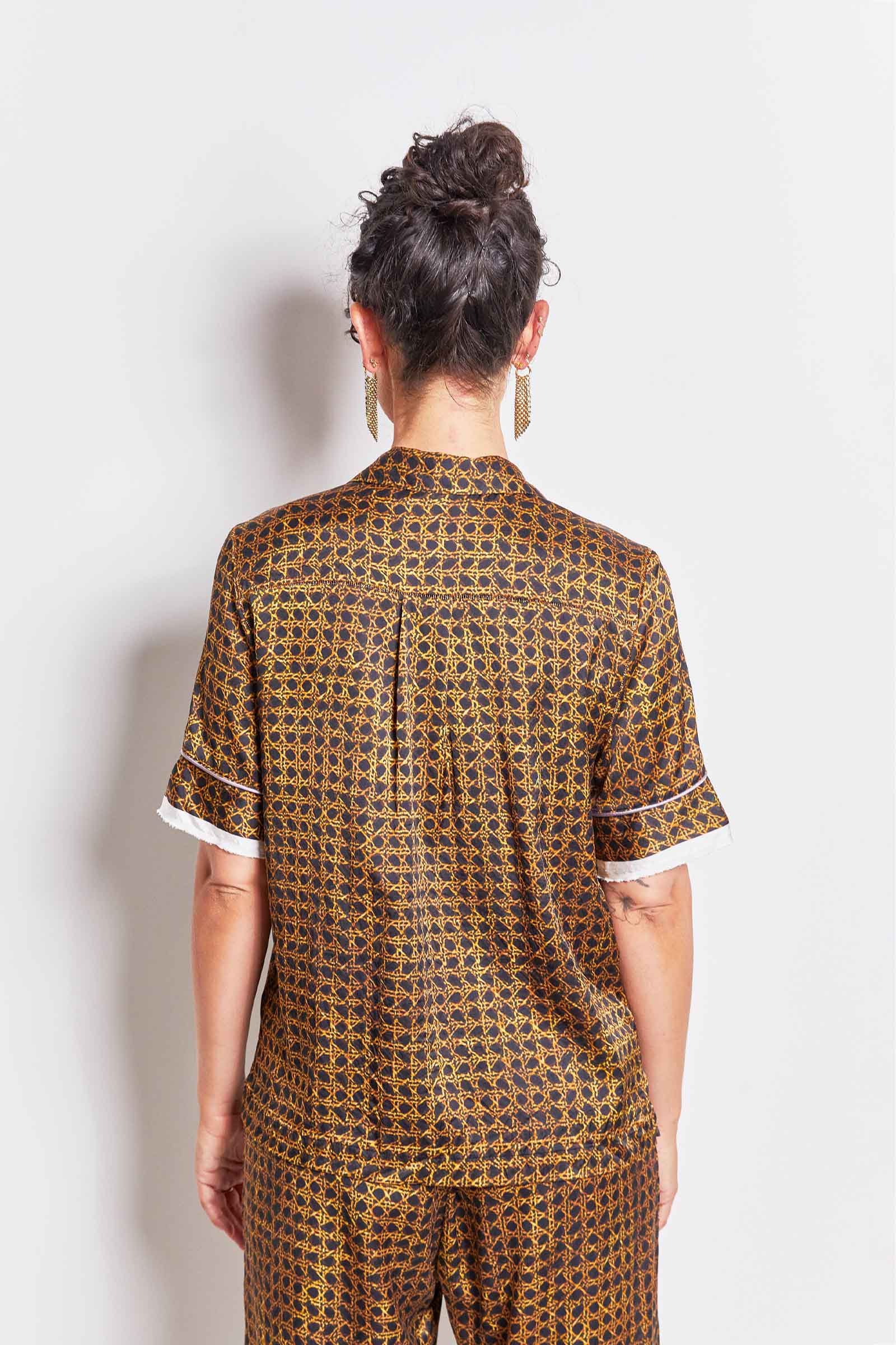 byfreer&#39;s silk printed day pyjama set - the cyril silk shirt.