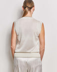 emile metallic silk cashmere vest.