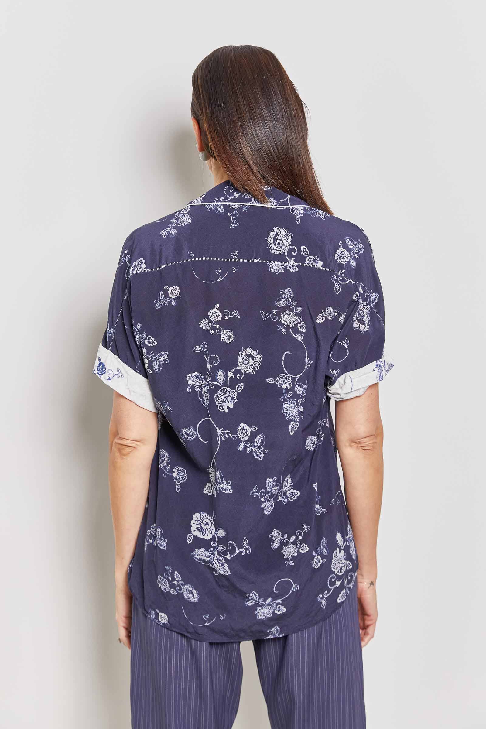 marci floral crepe de chine silk shirt.