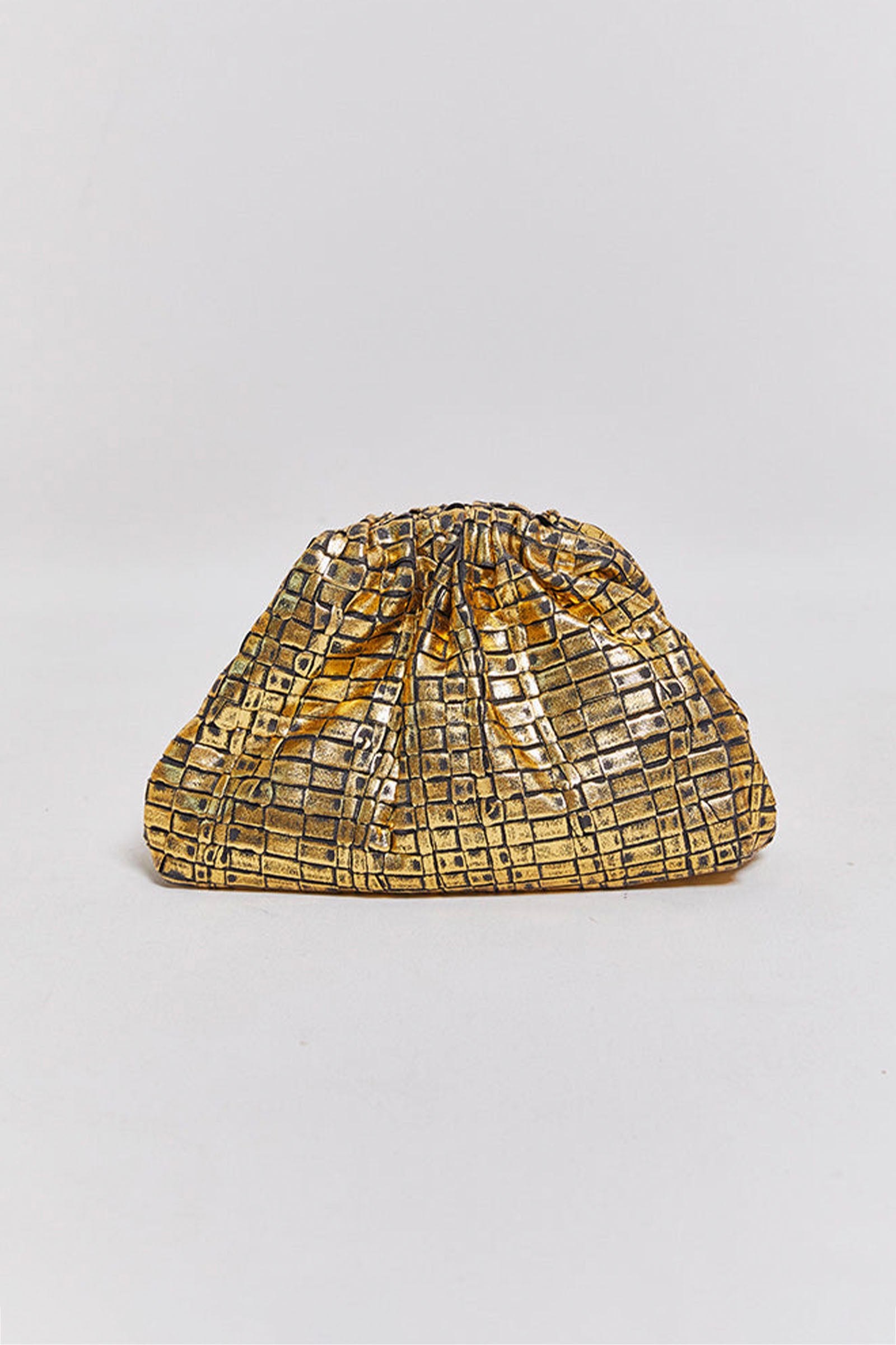 byfreer maria la rosa gold isla ribbon clutch.