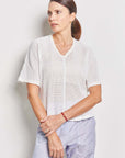 byfreer mette cambric cotton mesh tee.