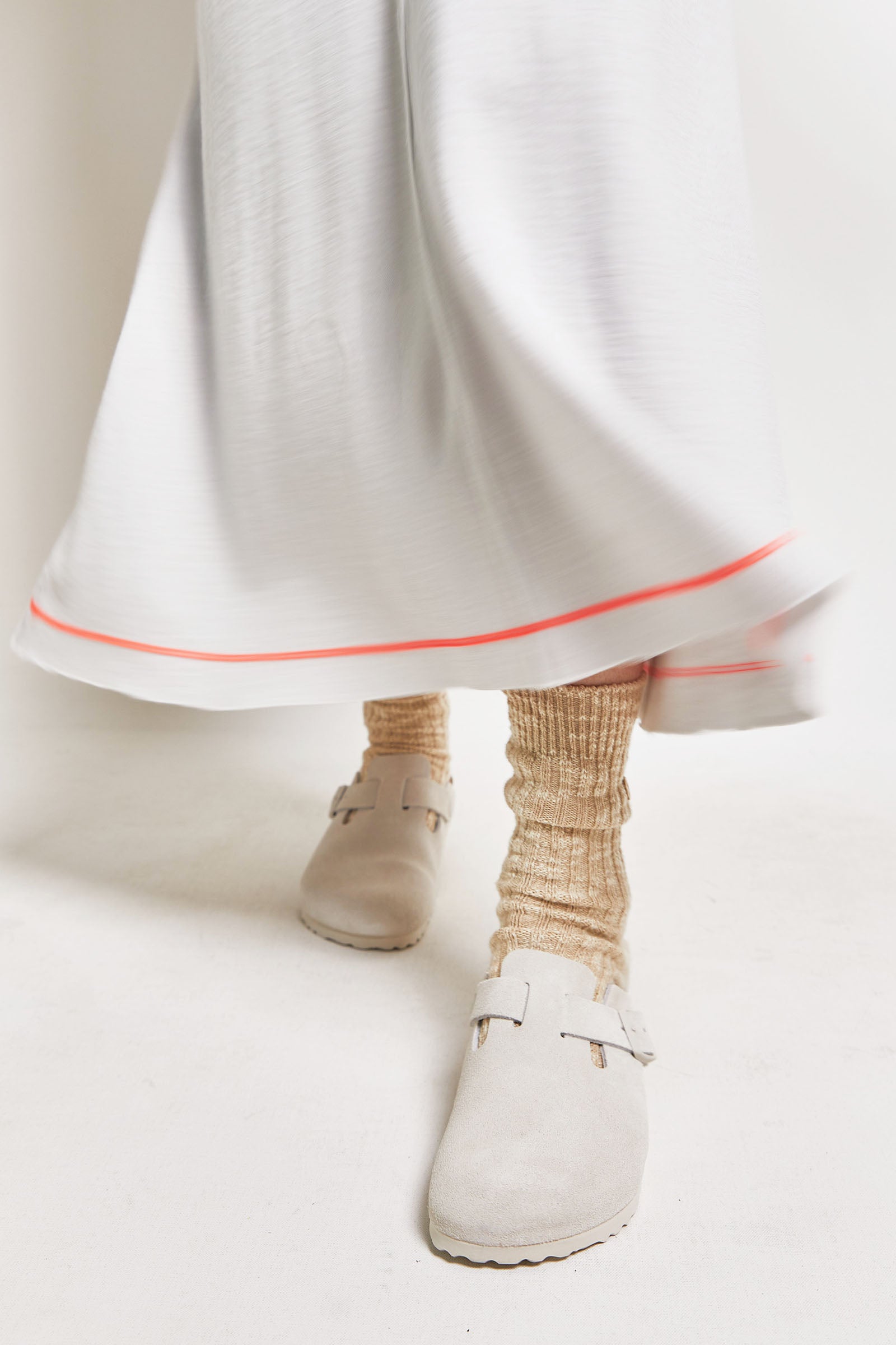 dew a-line merino blend maxi skirt.