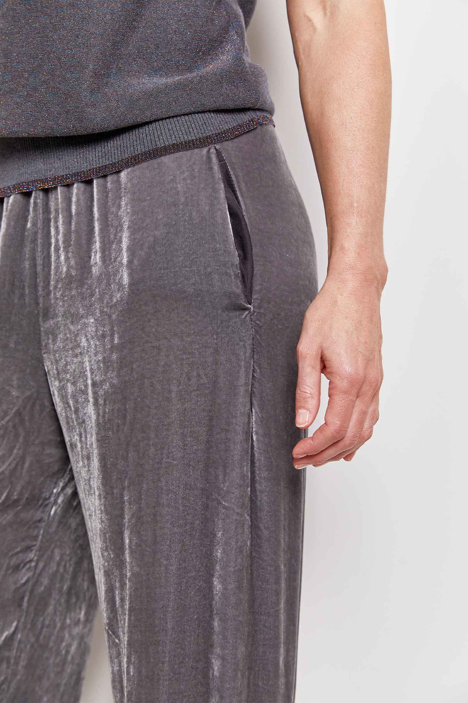Grey Printed Velvet Pant – trueBrowns