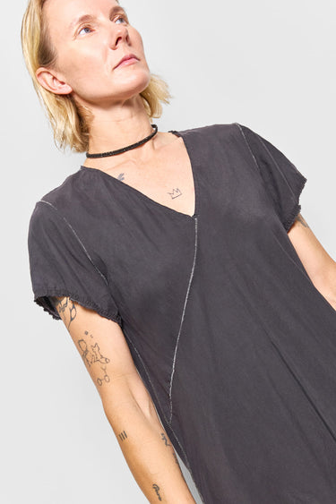 tea over-dye silk dress